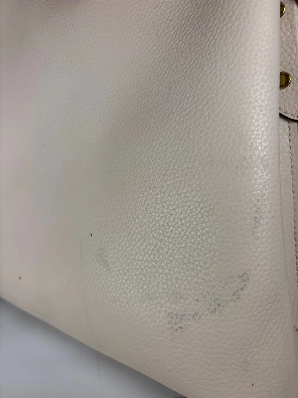 Coach Cream  Willow Pebble Leather Shoulder Bag with Tan Strap & Gold Turnlock